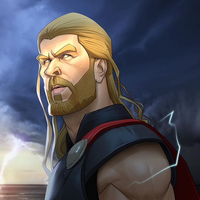 Thor - dios del rayo 23 héroes de Marvel reinventados por Xi Ding |: bayas de cerebro