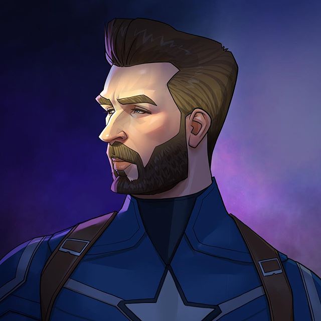 Capitán América | 23 héroes de Marvel reinventados por Xi Ding |: bayas de cerebro