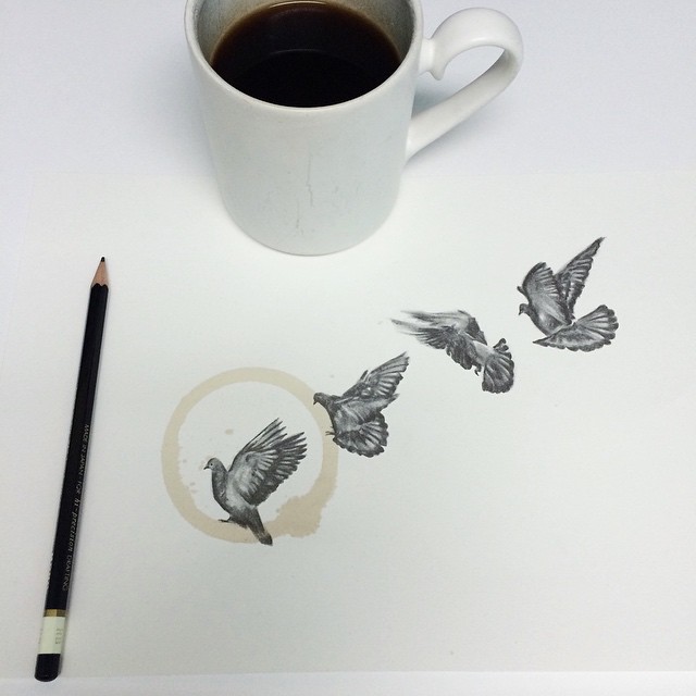 Increíbles fotos de manchas de café Carter Asmann 19: